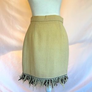 Gemma Khang vintage knee length wool skirt